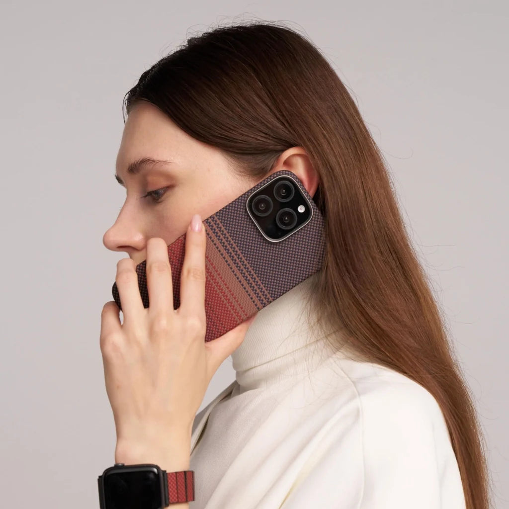 Pitaka Tactile Woven Case for iPhone 16 Series -Sunset