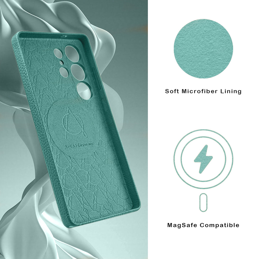 A-Case Amur Genuine Leather Case for Galaxy S25 Ultra - Tiffany