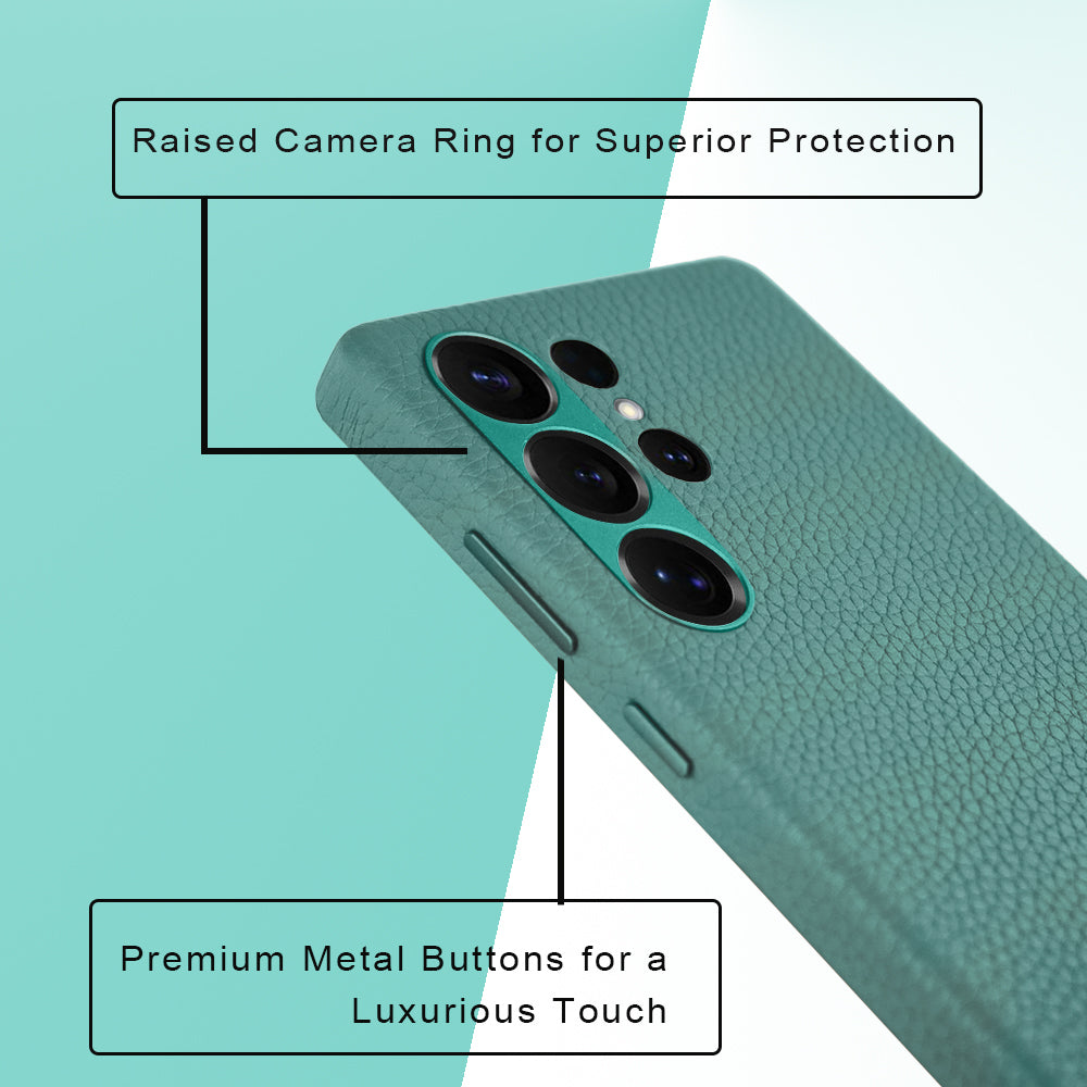 A-Case Amur Genuine Leather Case for Galaxy S25 Ultra - Tiffany