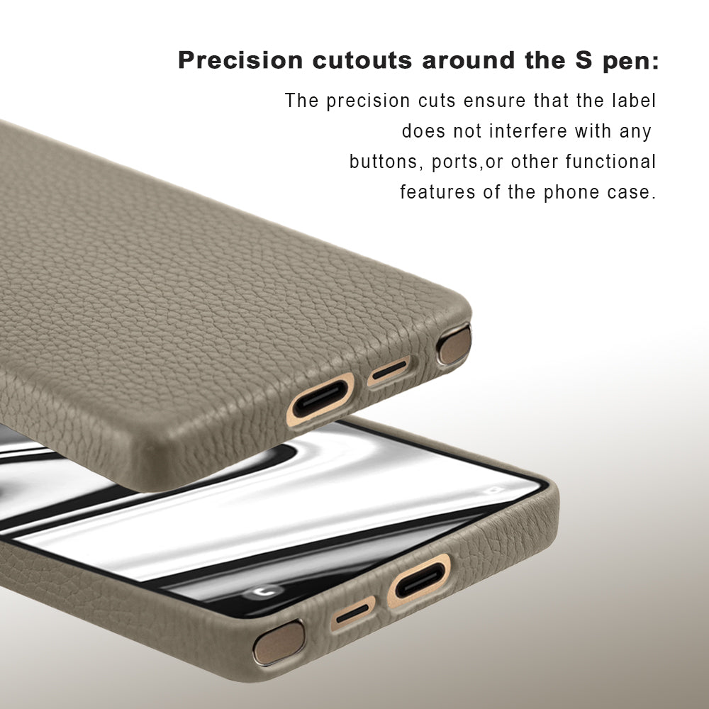 A-Case Amur Genuine Leather Case for Galaxy S25 Ultra - Titanium