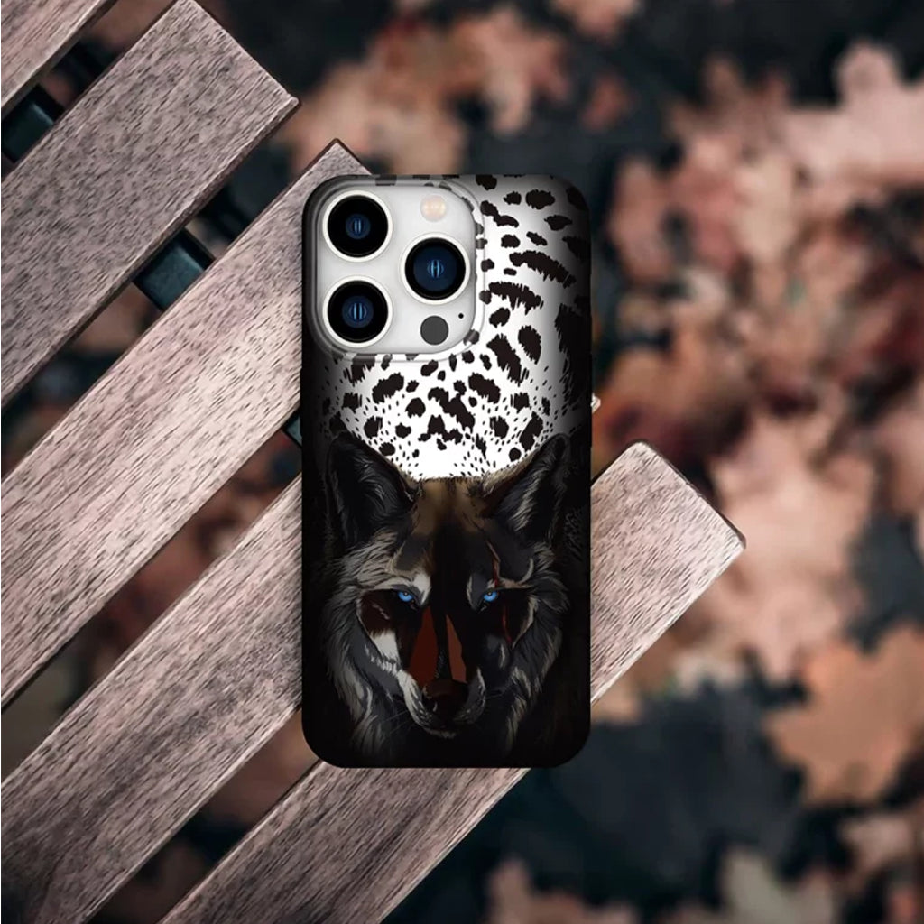 Le Prius Wild Series IMD Printed Case for iPhone 15 Series - Wolf