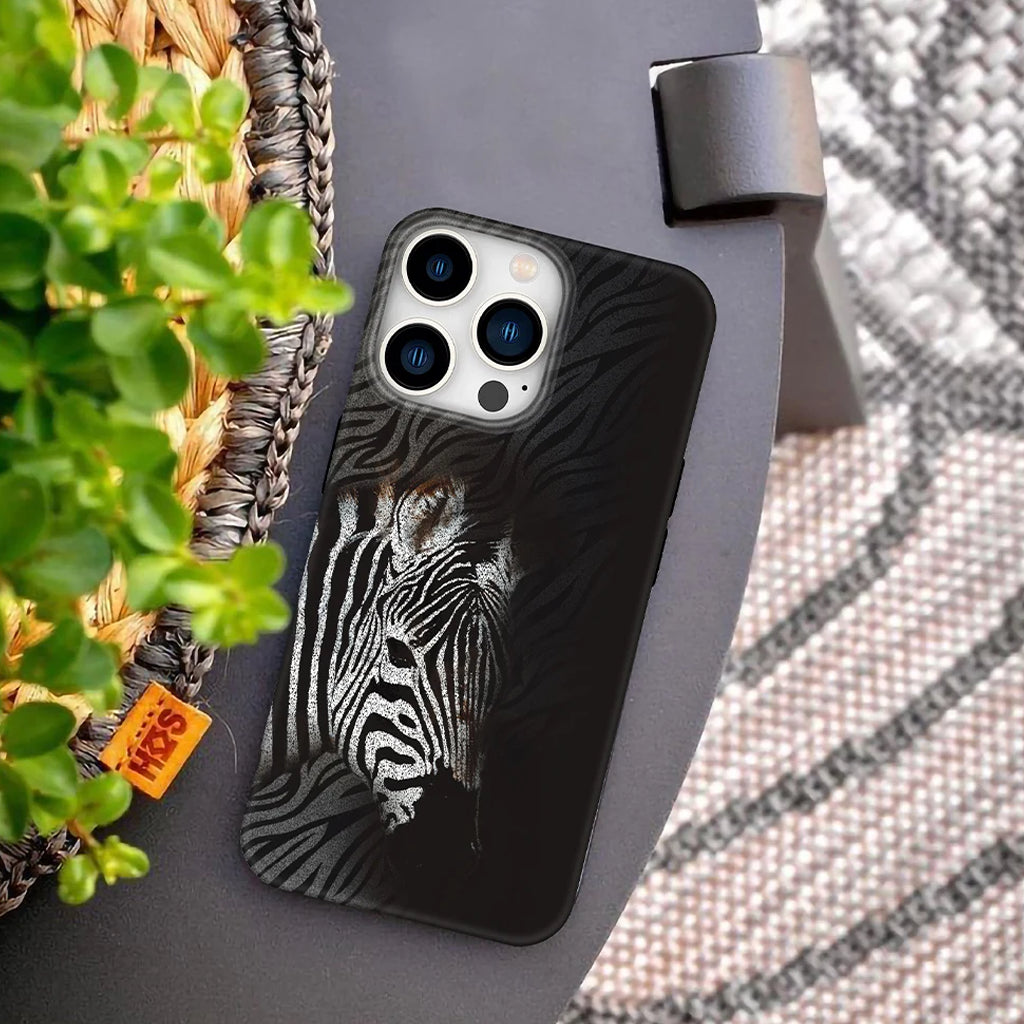 Le Prius Wild Series IMD Printed Case for iPhone 15 Series - Zebra