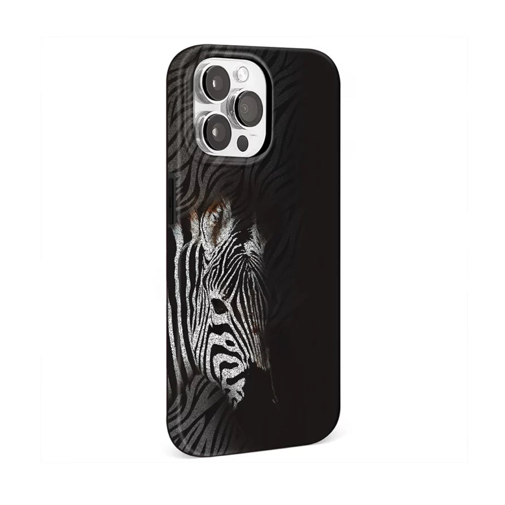 Le Prius Wild Series IMD Printed Case for iPhone 15 Series - Zebra