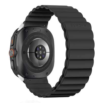 Invix Samsung Galaxy Watch Ultra Silicone Magnetic Band - Black