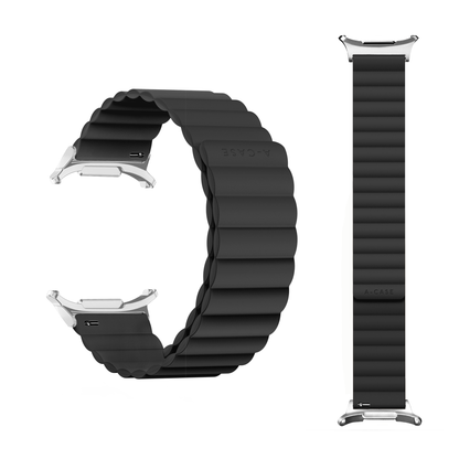 Invix Samsung Galaxy Watch Ultra Silicone Magnetic Band - Black