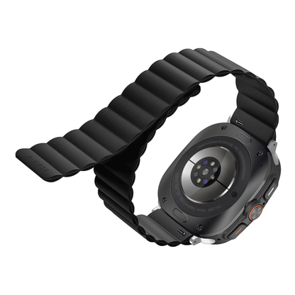 Invix Samsung Galaxy Watch Ultra Silicone Magnetic Band - Black