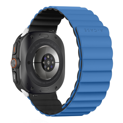 Invix Samsung Galaxy Watch Ultra Silicone Magnetic Band - Blue/Black