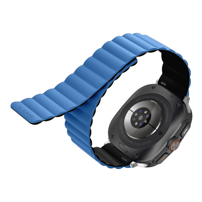 Invix Samsung Galaxy Watch Ultra Silicone Magnetic Band - Blue/Black