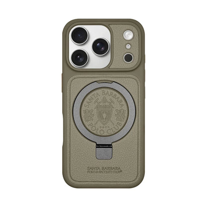 Santa Barbara Polo & Racquet Club Primo Built-in Foldable Kick Stand Case for iPhone 17 Series - Gray