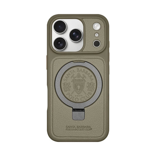 Santa Barbara Polo & Racquet Club Primo Built-in Foldable Kick Stand Case for iPhone 17 Series - Gray