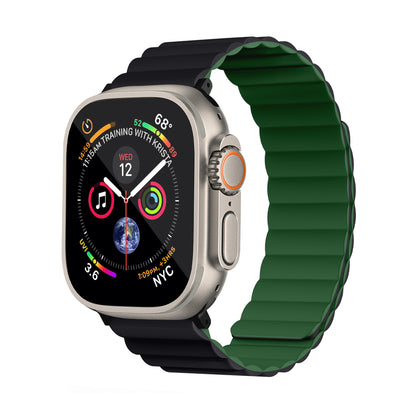 Invix Apple Watch Silicone Magnetic Band - Orange/Titanium