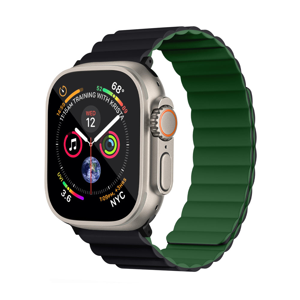 Invix Apple Watch Silicone Magnetic Band - Blue/Black