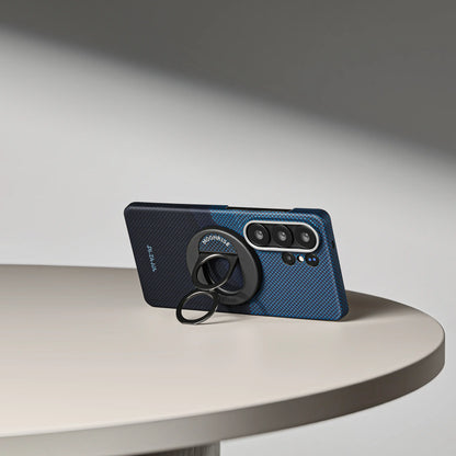 Pitaka Tactile Woven Case With Aaron Button for Samsung S26 Ultra - Over The Horizon
