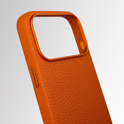 Amur Genuine Leather Case for iPhone 17 Series - Orange