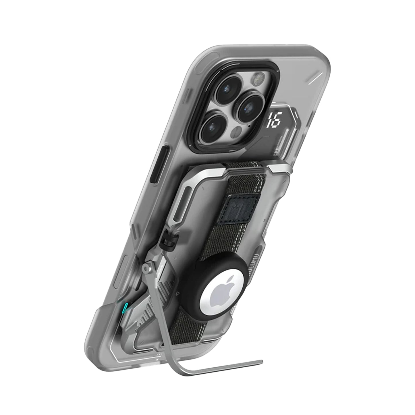 Aulumu G03 Multi-Tool Magnetic Metal Wallet Frosted Cover MagSafe - Silver