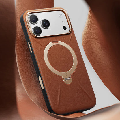 Torras Ostand Q3 VegSkin for iPhone 17 Series - Brown