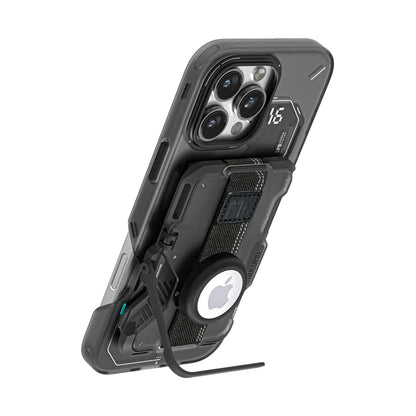 Aulumu G03 Multi-Tool Magnetic Metal Wallet Frosted Cover MagSafe - Black