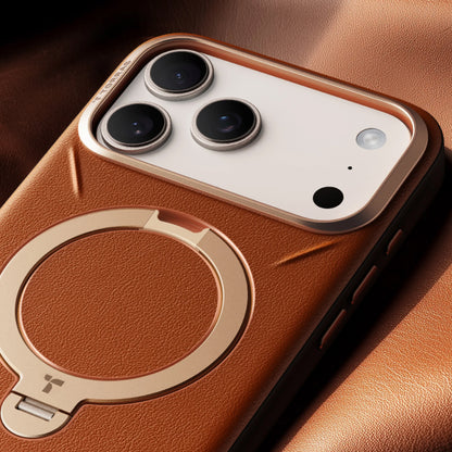 Torras Ostand Q3 VegSkin for iPhone 17 Series - Brown