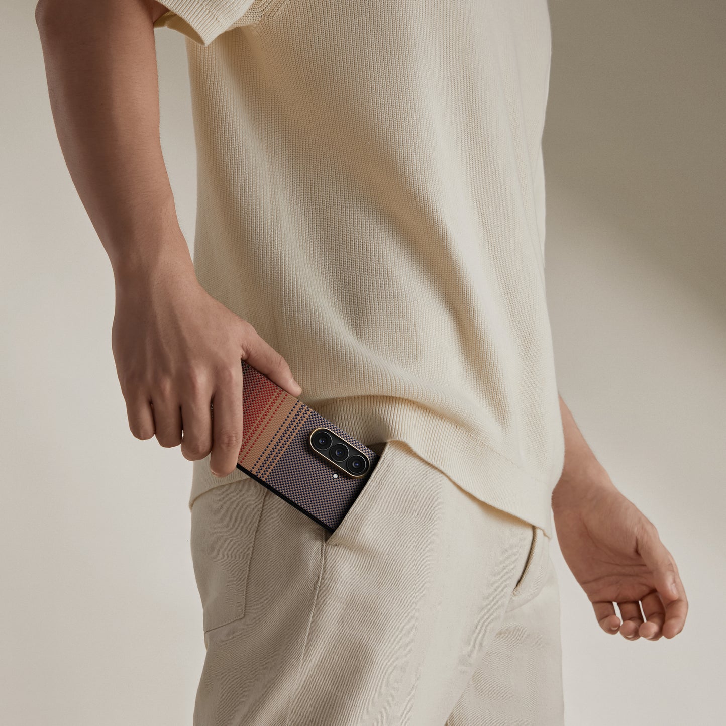 Pitaka Z Fold 7  Fusion  Weaving Case With Ultra-Slim Touch - Sunset