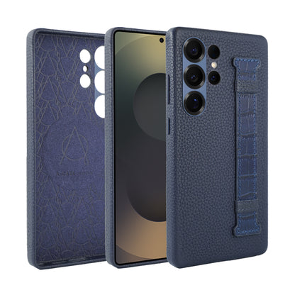Amur Pro Leather Case For S25 Ultra - Blue/BlueSnake