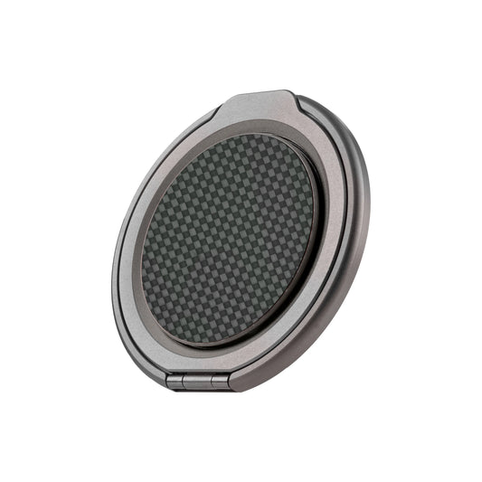 Desen Aramid Fiber Magnetic Phone Grip with Metal Stand - Black