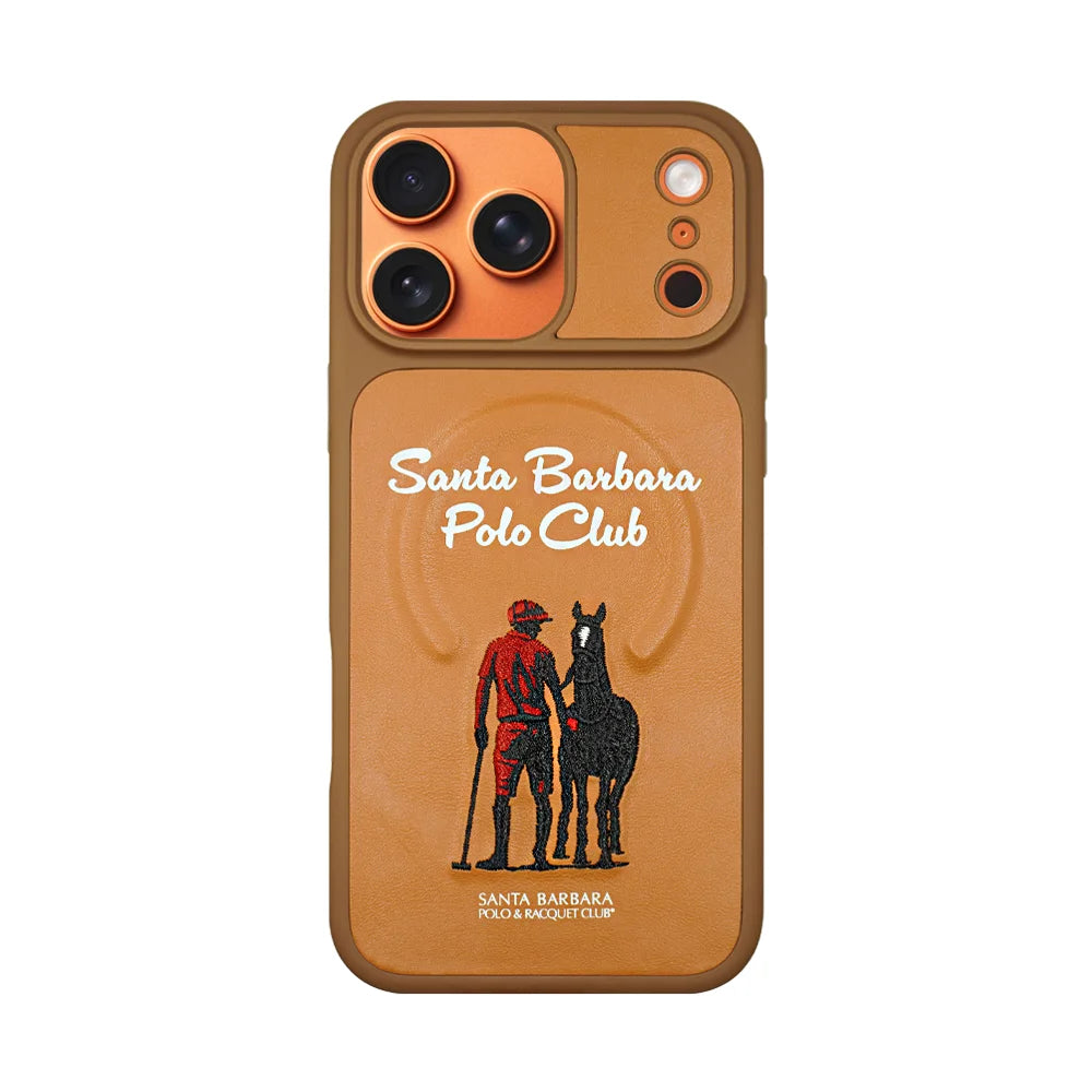 Santa Barbara Polo & Racquet Club Questa Military-Grade Protective Case for iPhone 17 Series - Brown