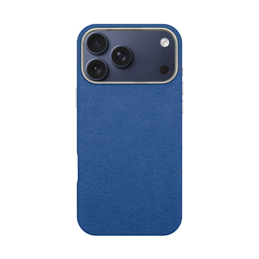 Kadife Alcantara Leather Case For iPhone 17 Pro Max - Blue