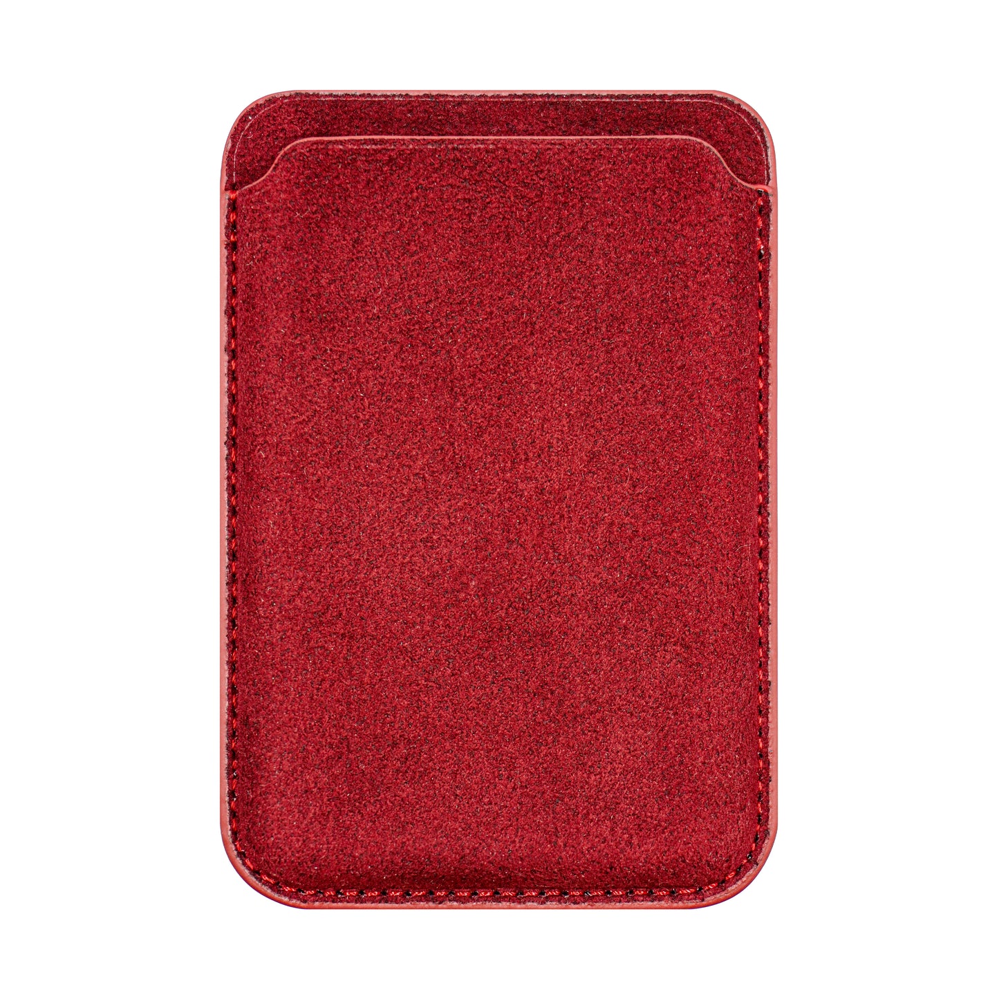 Kadife Alcantara Leather Premium Magnetic Card Holder - Orange