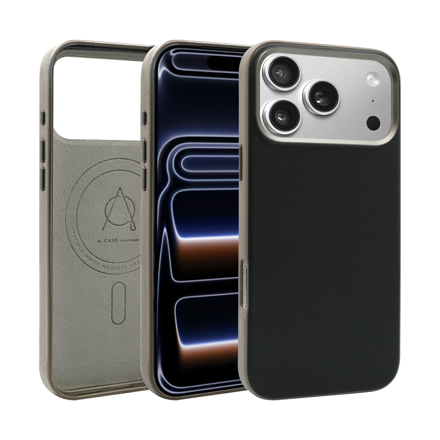 Kilyos Vegan Leather Case For iPhone 17 Series - Black