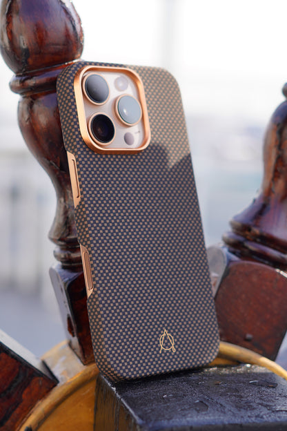 A-Case Desen Aramid Fiber Case For iPhone 16 Series - Gold
