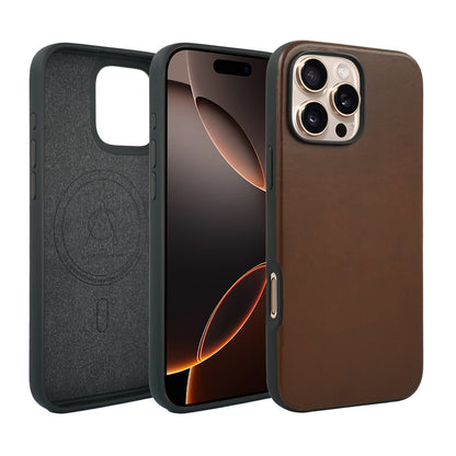 Elmas American Leather Case for iPhone 16 Series-Black