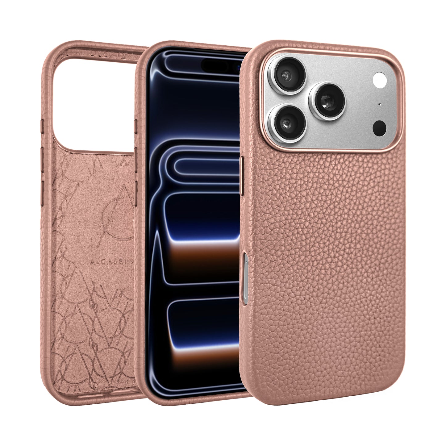 Amur Genuine Leather Case for iPhone 17 Series - Pink