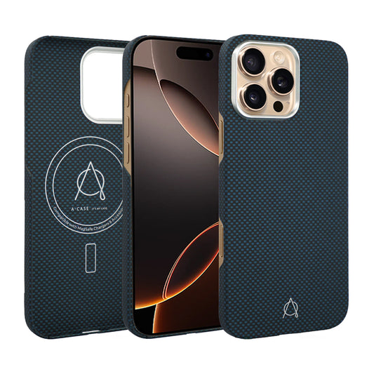 A-Case Desen Aramid Fiber Case For iPhone 16 Series - Blue