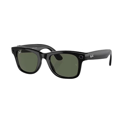 Rayban Meta Wayfarer Shiny Black Sunglasses For Men & Women RW4006