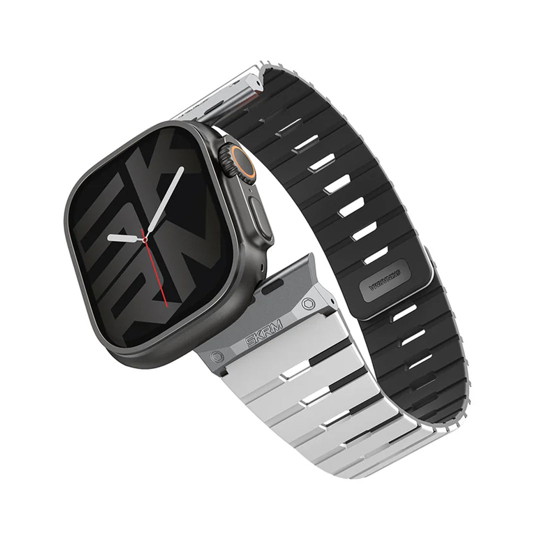 Skinarma Gemini Magnetic Apple Watch Strap 49/46/45/44mm - Orange/Black