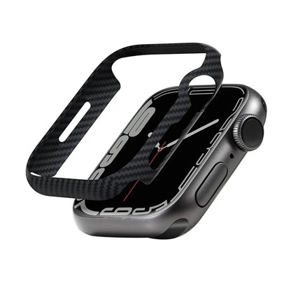 Aramid Fiber Air Case for Apple Watch Series 9/8/7, 45mm-Black/Gray