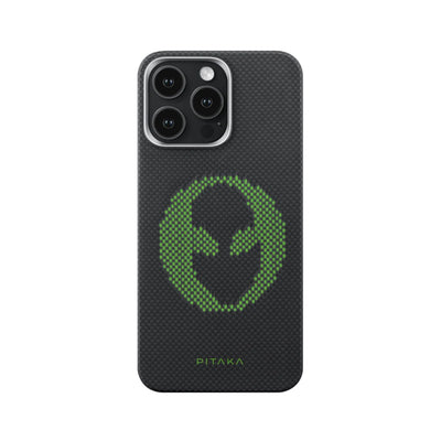 Aries Collaborative Luminous Case Tactile Woven Case for iPhone 15 Series - Alien