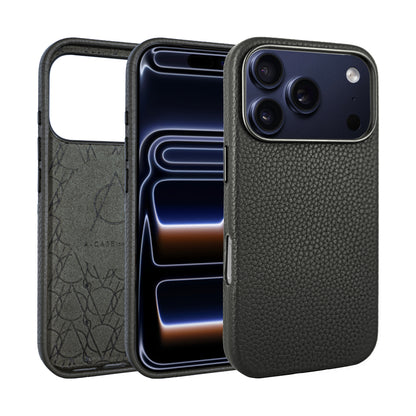 Amur Genuine Leather Case for iPhone 17 Series - Black