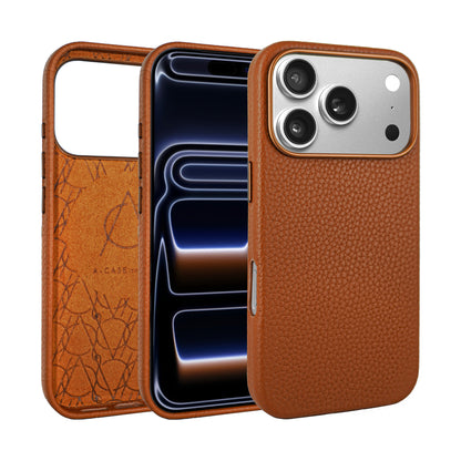 Amur Genuine Leather Case for iPhone 17 Series - Brown
