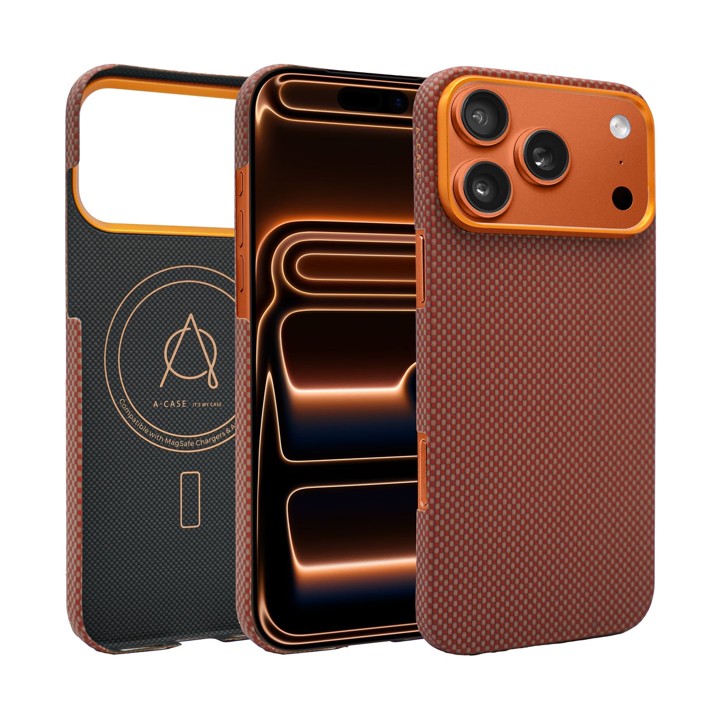 Desen Aramid Fiber Case For iPhone 17 Series - Orange