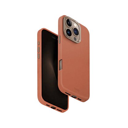 Uniq Lyden Vegan Leather Case For iPhone 16 Series - Dark Peach