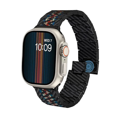 Carbon Fiber Apple Watch Band Compatible with Apple Watch Ultra/8/7/6/SE/5/4/3/2/1,