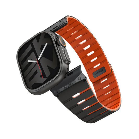 Skinarma Gemini Magnetic Apple Watch Strap 49/46/45/44mm - Black/Orange