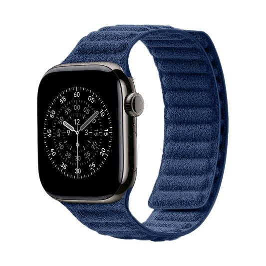 Kadife Alcantara Leather Apple Watch Strap - Blue