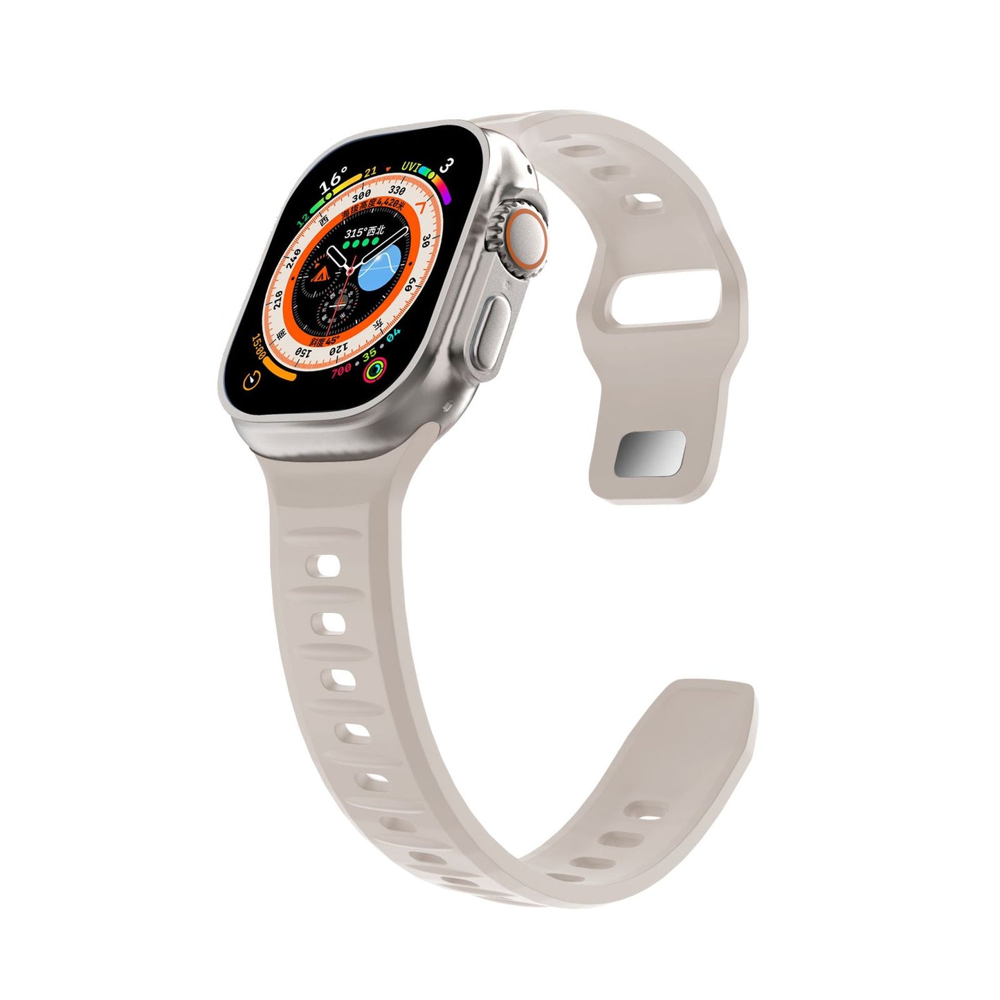 Amasra Apple Watch Silicone Band-white