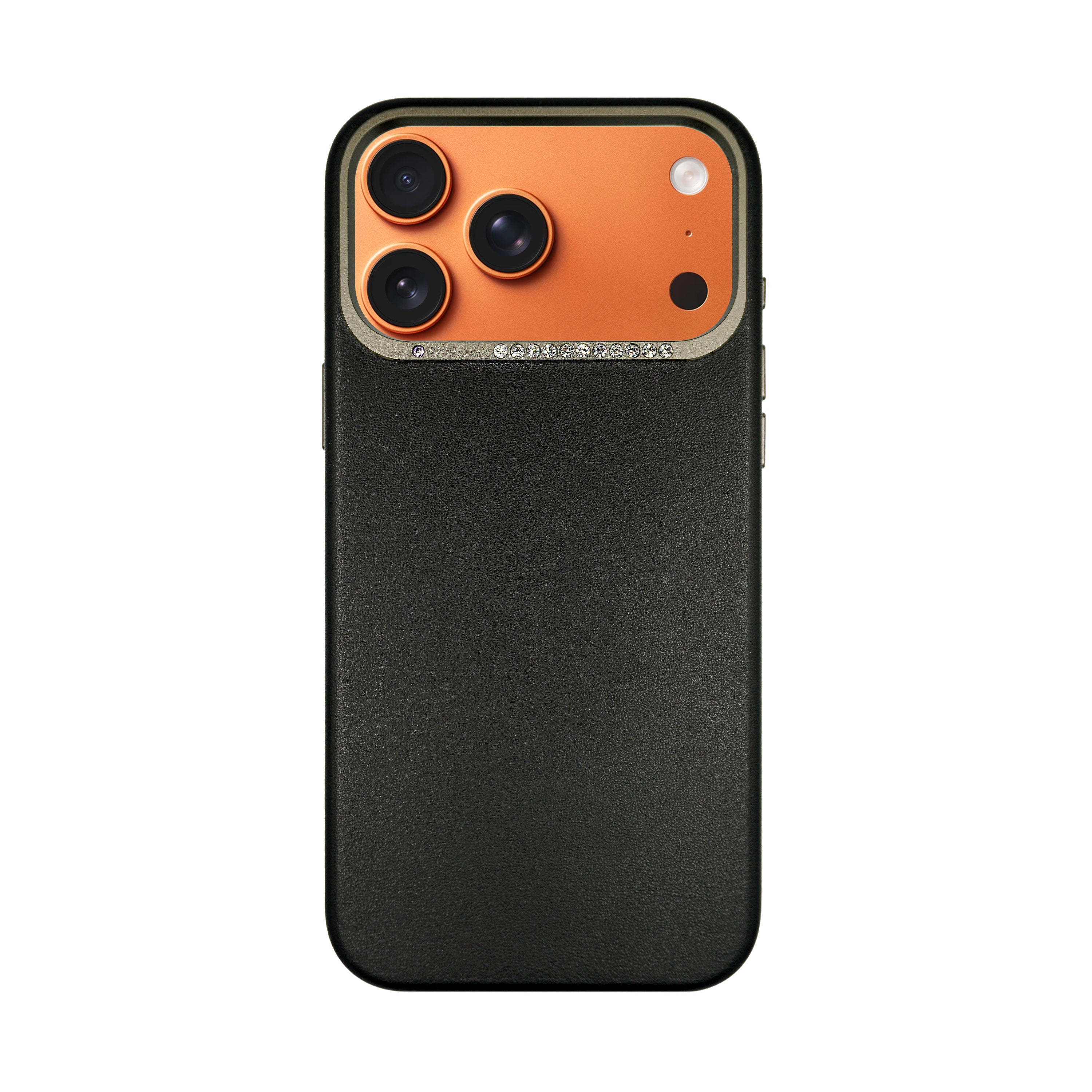 A-Case Vegan Leather Crystal Rhinstones Case for iPhone 17 Pro Max - Alimli