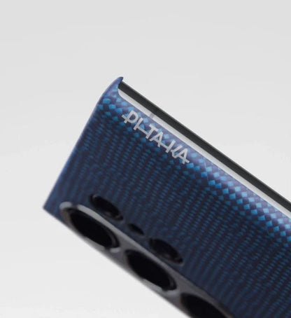 Pitaka Tactile Woven Case for Samsung Galaxy S24 Ultra - Blue/Black