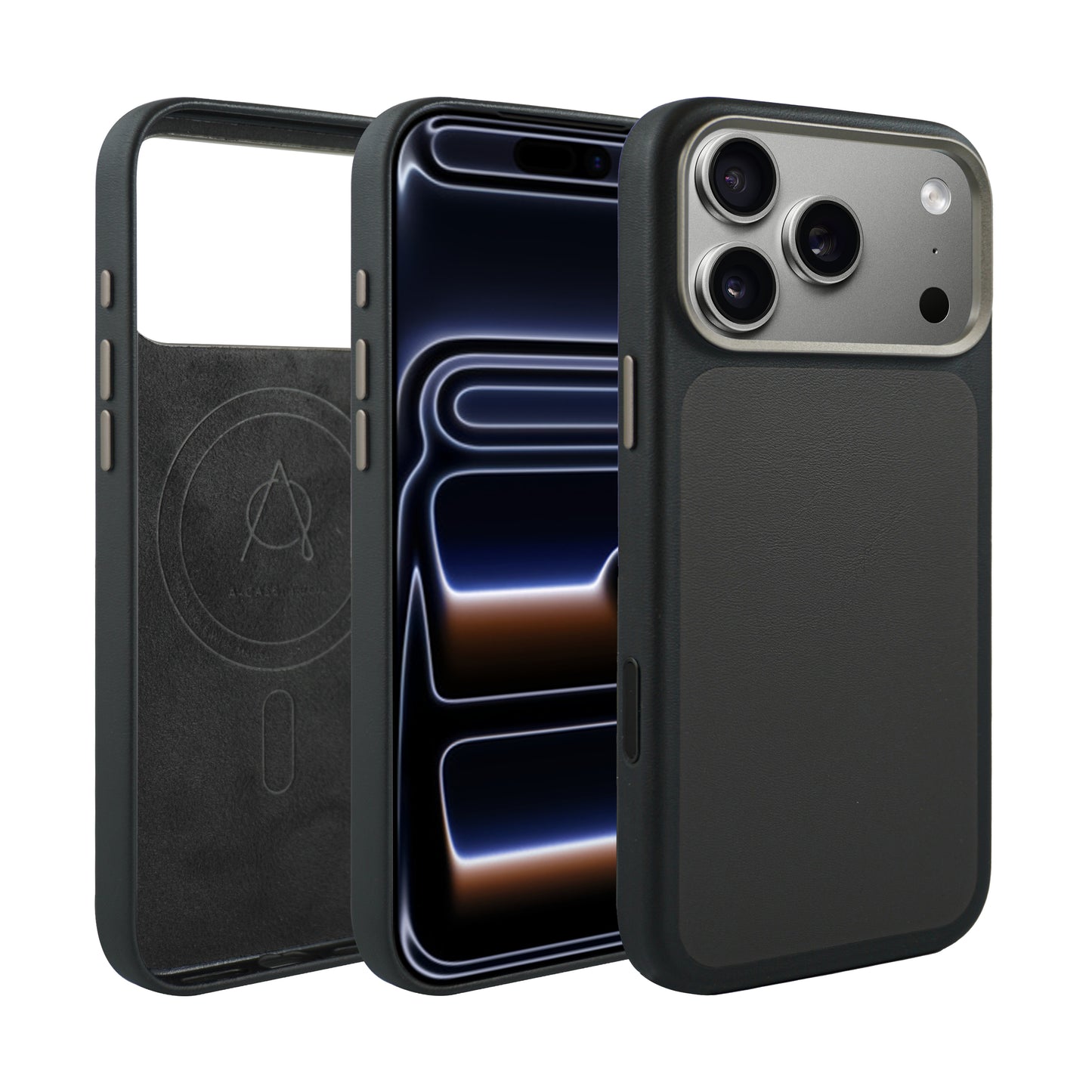 Liva Vegan Leather Case For iPhone 17 Pro Max - Black