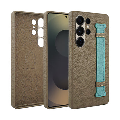Amur Pro Leather Case For S25 Ultra - Gray/Tiffany