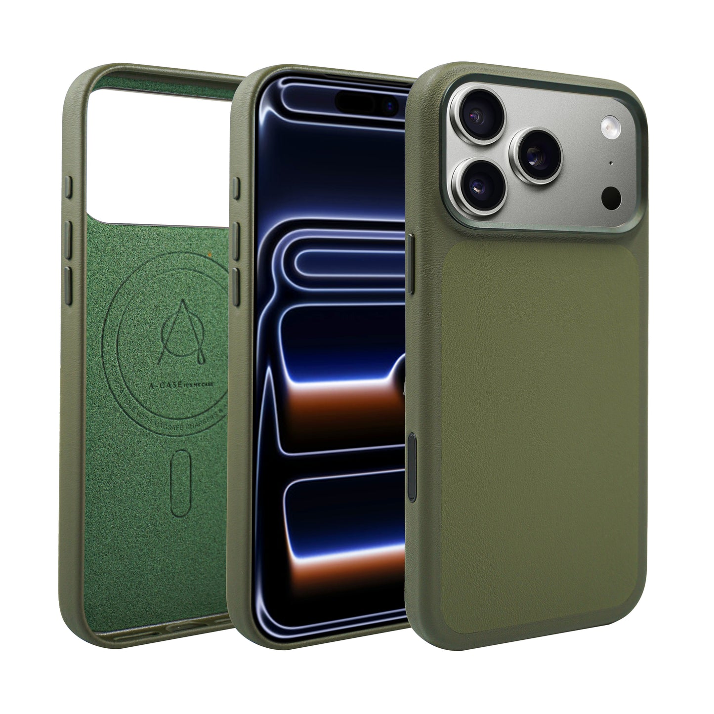 Liva Vegan Leather Case For iPhone 17 Pro Max - Green